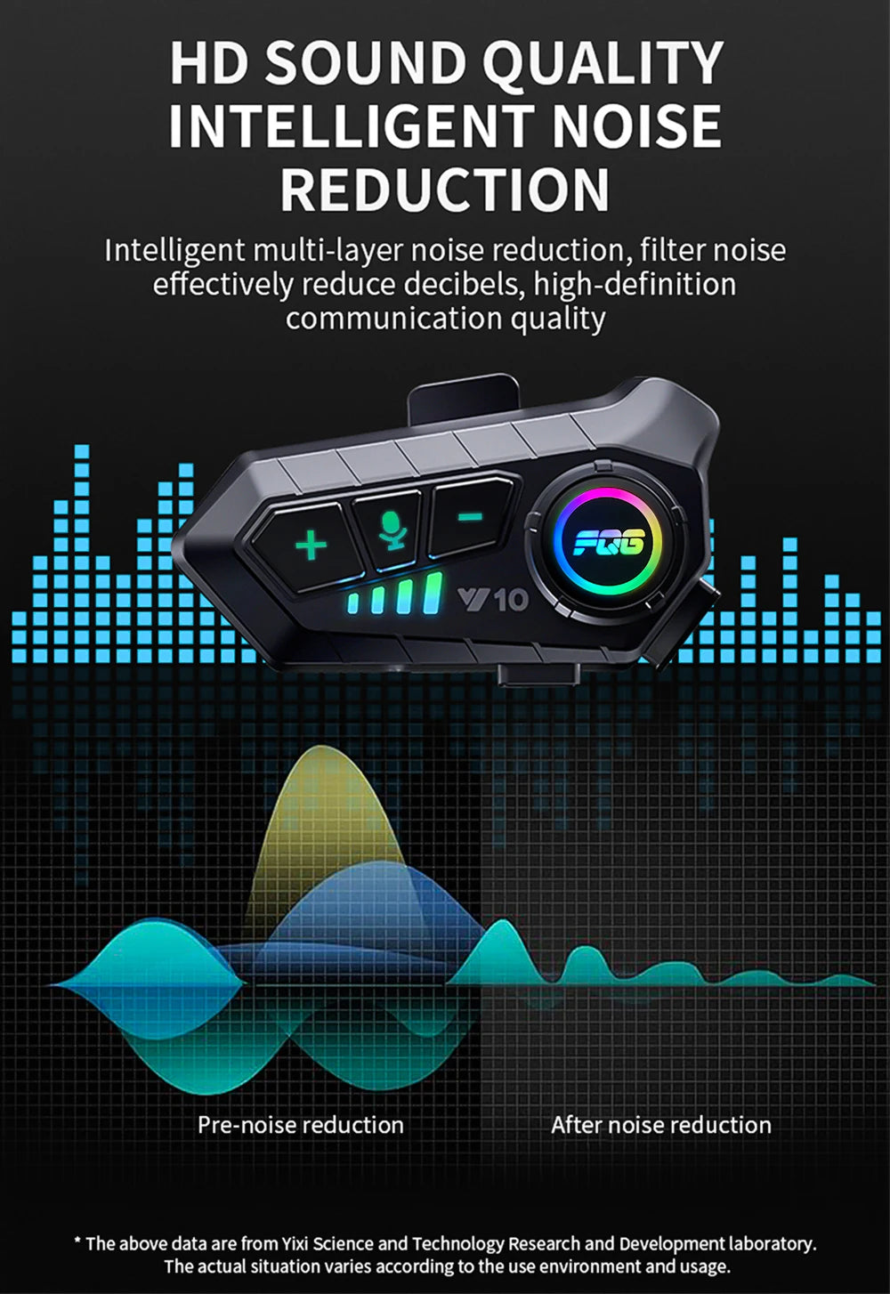 Bluetooth 5.3 Motorcycle Helmet Headset – Waterproof, Hands-Free, MP3