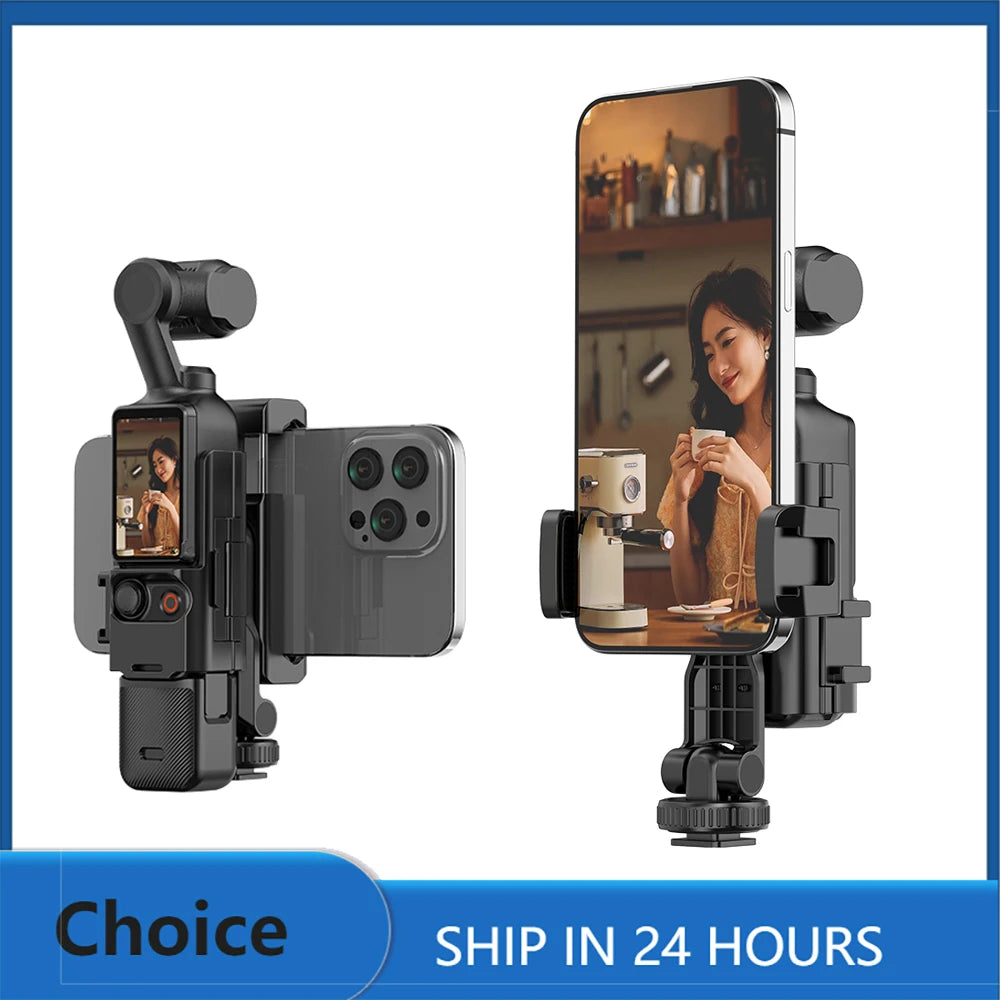 Phone Holder Teleprompter for DJI Pocket 4 3 Camera Live Streaming Bracket Expansion Adapter Frame Photography Accessories