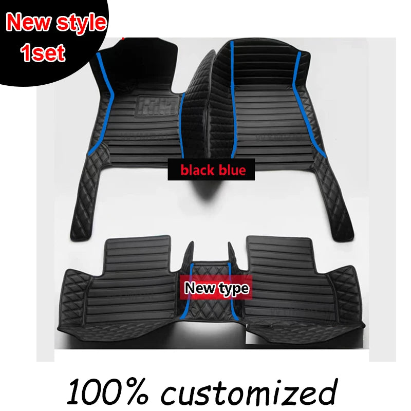 Custom Luxury Leather Car Floor Mats for Hyundai Grand i10 2020-2023 – Full Coverage