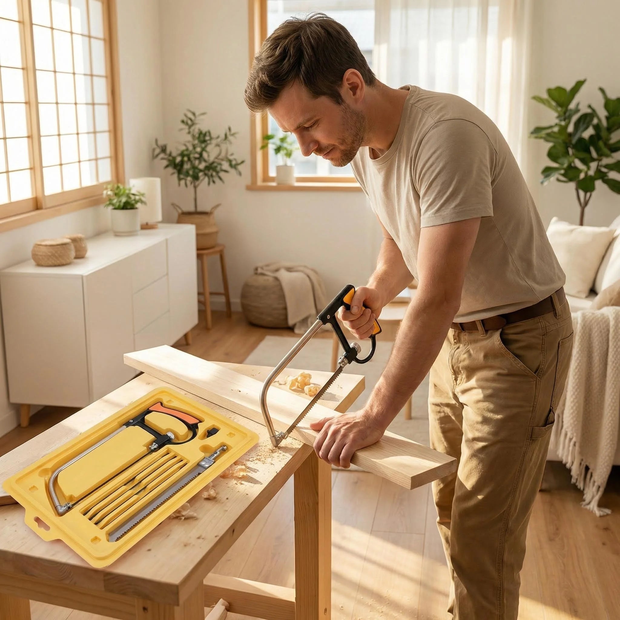 6-Piece Woodworking Handsaw Set – Multi-Function DIY Kit