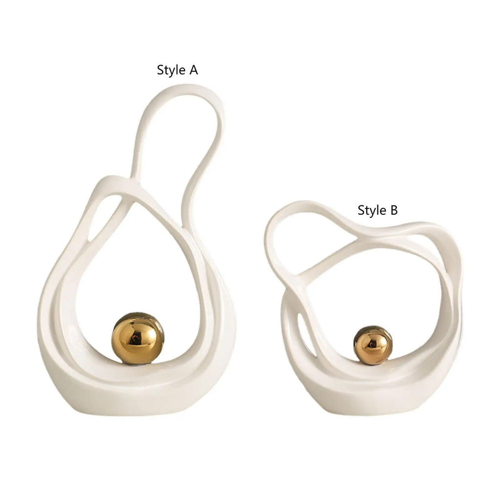 Abstract Art Ceramic Statue Home Decor Abstract Ceramic Figurine Home Accent Ornament for Dining Room Shelf Wedding Centerpiece