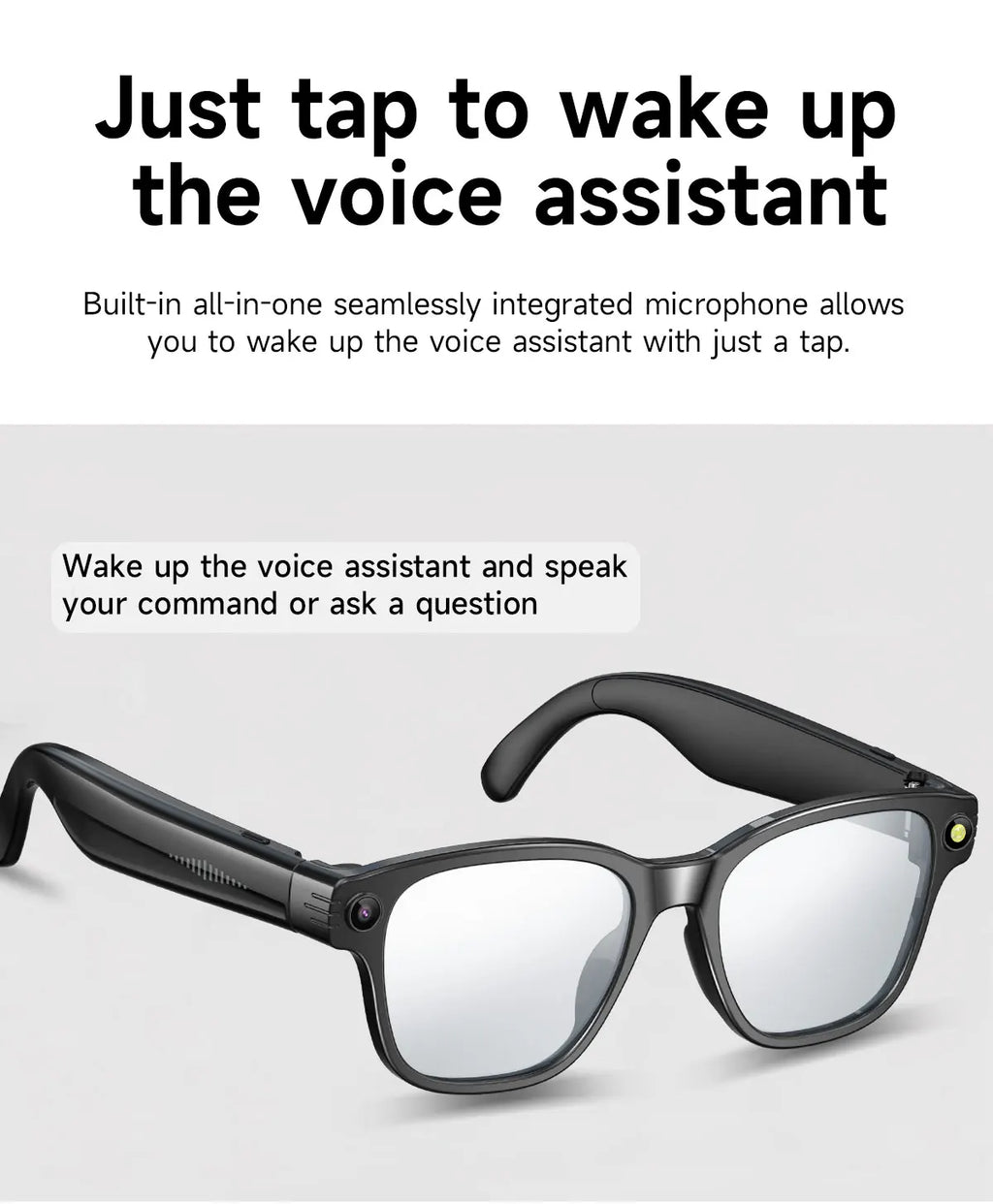 Smart Video Glasses Myopia Prescription Anti Shake Video Recording WIFI Bluetooth Transmission Object Recognition Smart Glasses