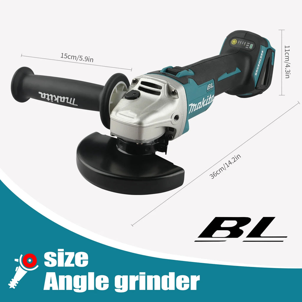 Makita DGA406 Brushless Angle Grinder – 100mm / 125mm
