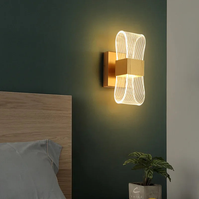 Nordic Luxury Aluminium LED Wall Lamp – Modern Bedside & Living Room Light
