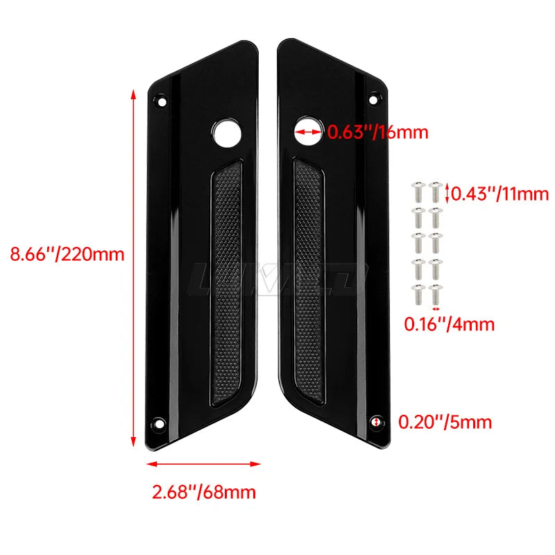 Motorcycle Black Accessories Saddlebag Latch Covers For Harley Touring Electra Street Glide Road King FLH FLT FLHR FLTR 93-13