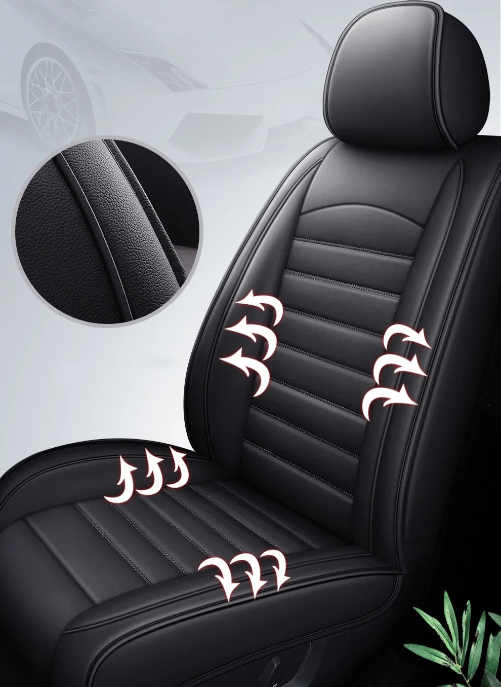 Full Coverage Pu Leather Car Seat Covers for HYUNDAI Tucson Santa FE i30 i40 Veloster Creta Elantra Car Accessories