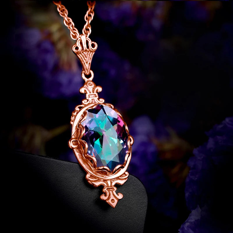 Hand Made Real 925 Sterling Silver Garnet Stone Necklace Pendant For Women Statement Vintage Fine Jewelry Mother Trendy Gifts