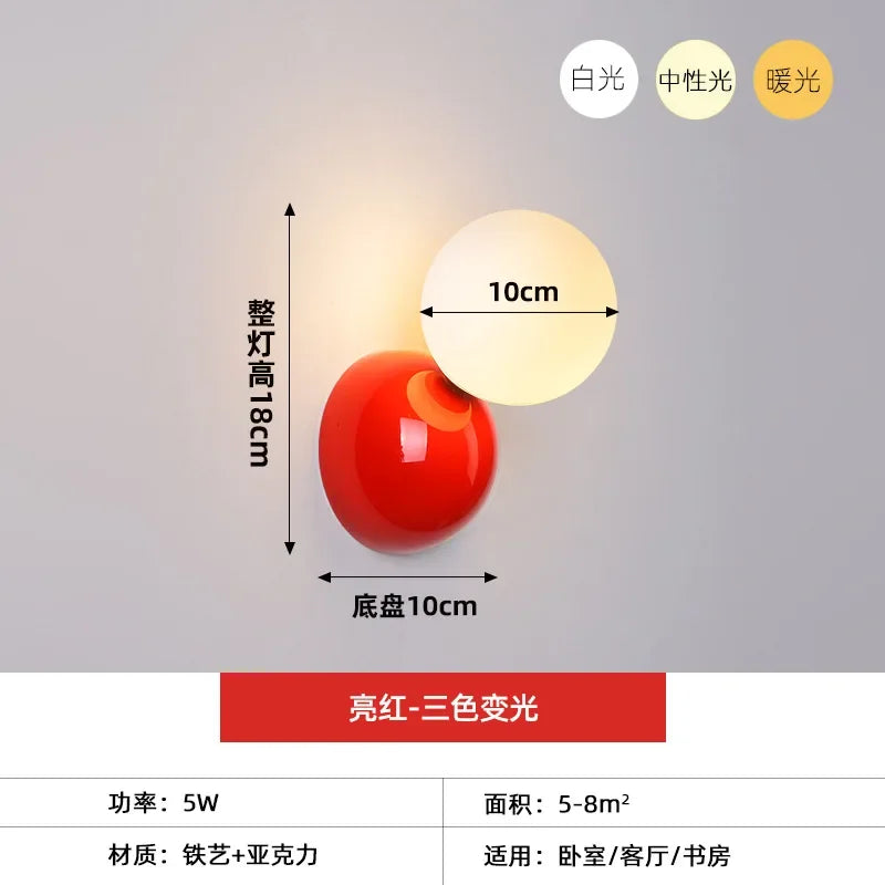 Macaron Pastel Bedroom Wall Decor – Bedside Aisle Background Decoration