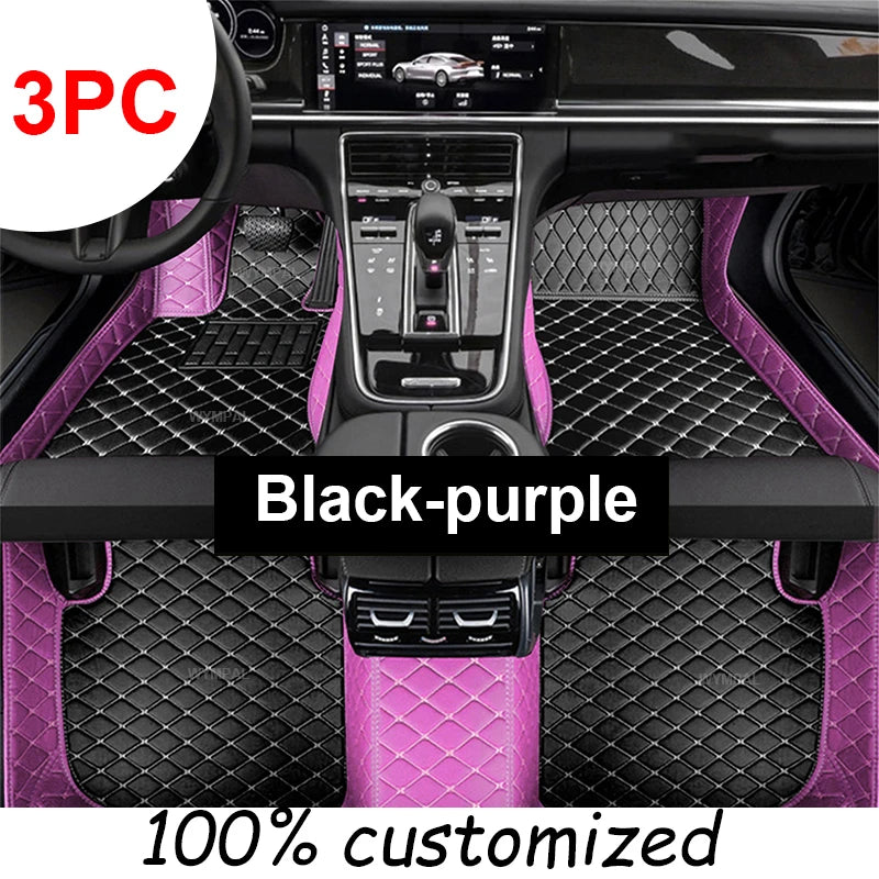 Custom Luxury Leather Car Floor Mats for Hyundai Grand i10 2020-2023 – Full Coverage