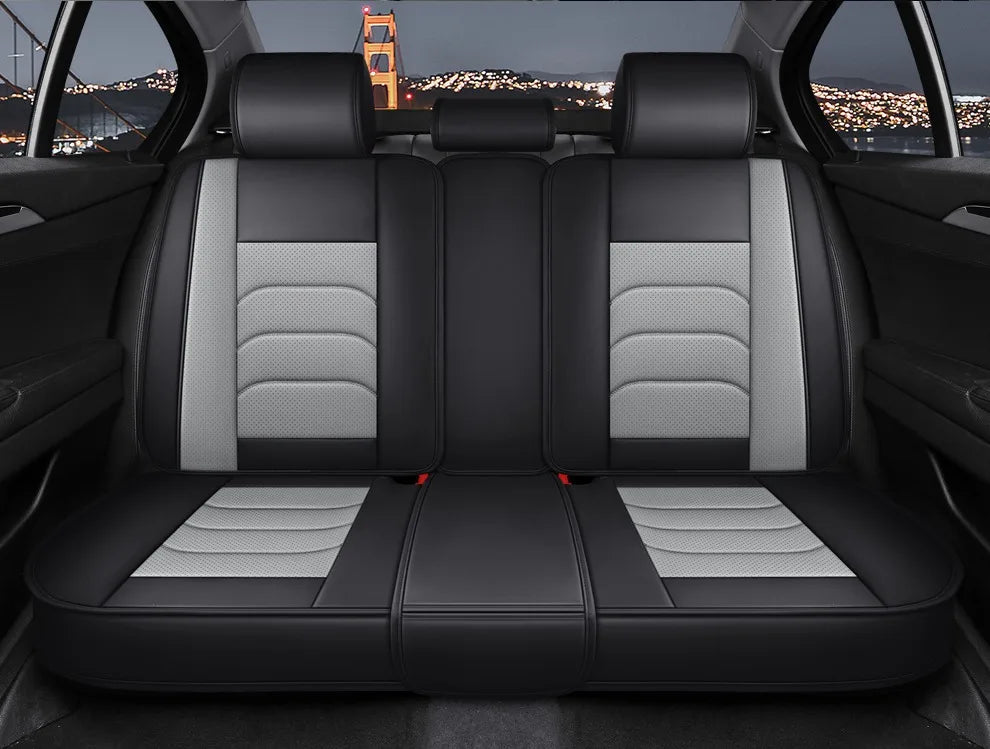 Car Seat Cover Premium Waterproof Faux Leather Cushion Universal Accessories Fit SUV Truck Sedan Automotive Vehicle