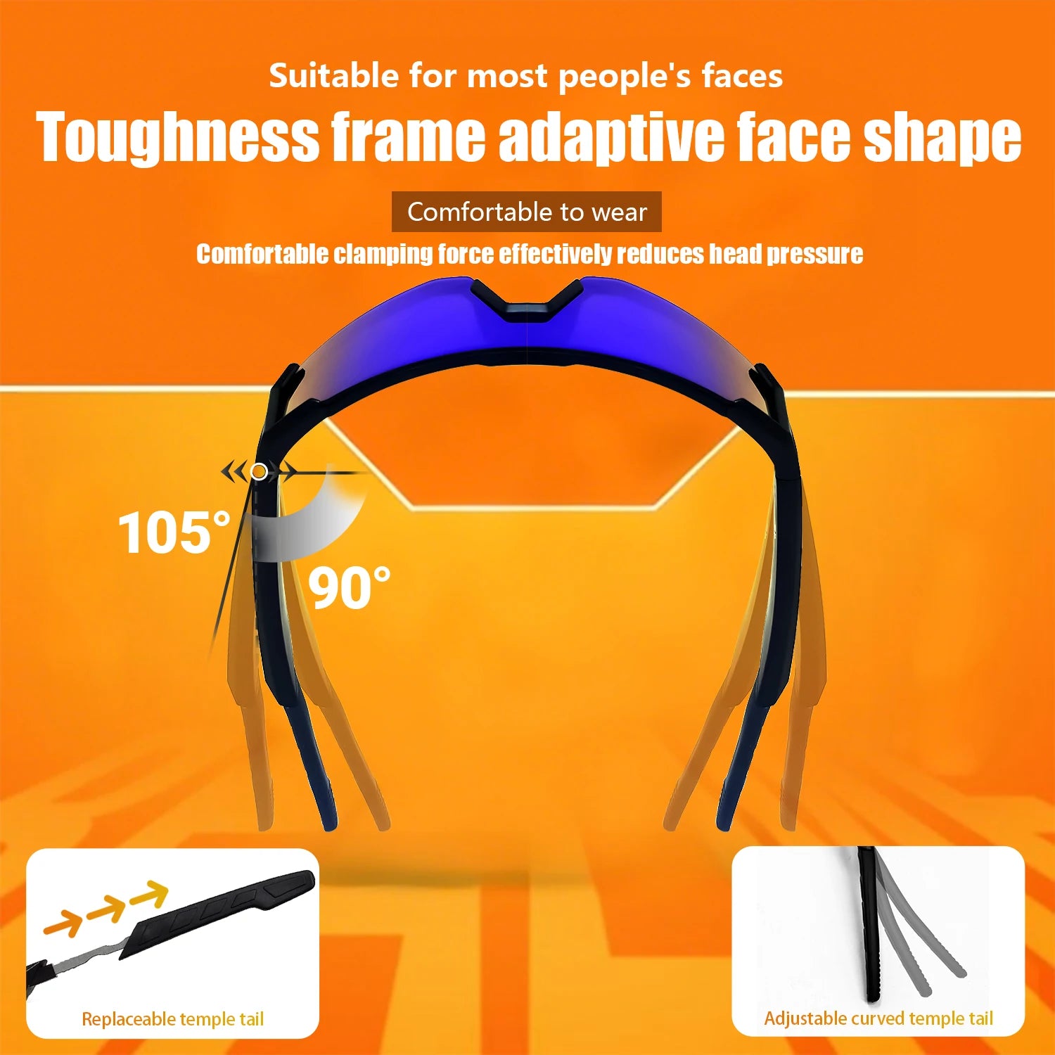 LIGE Smart Glasses Cycling Sport – 100+ Languages AI Translation, Bluetooth, Music, UV Protection