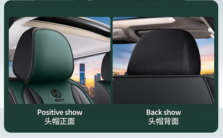 1pc Premium PU Leather Universal Fit Car Seat Cover All-Season Protector Mat with Soft Cushion Full Package Seat Cover