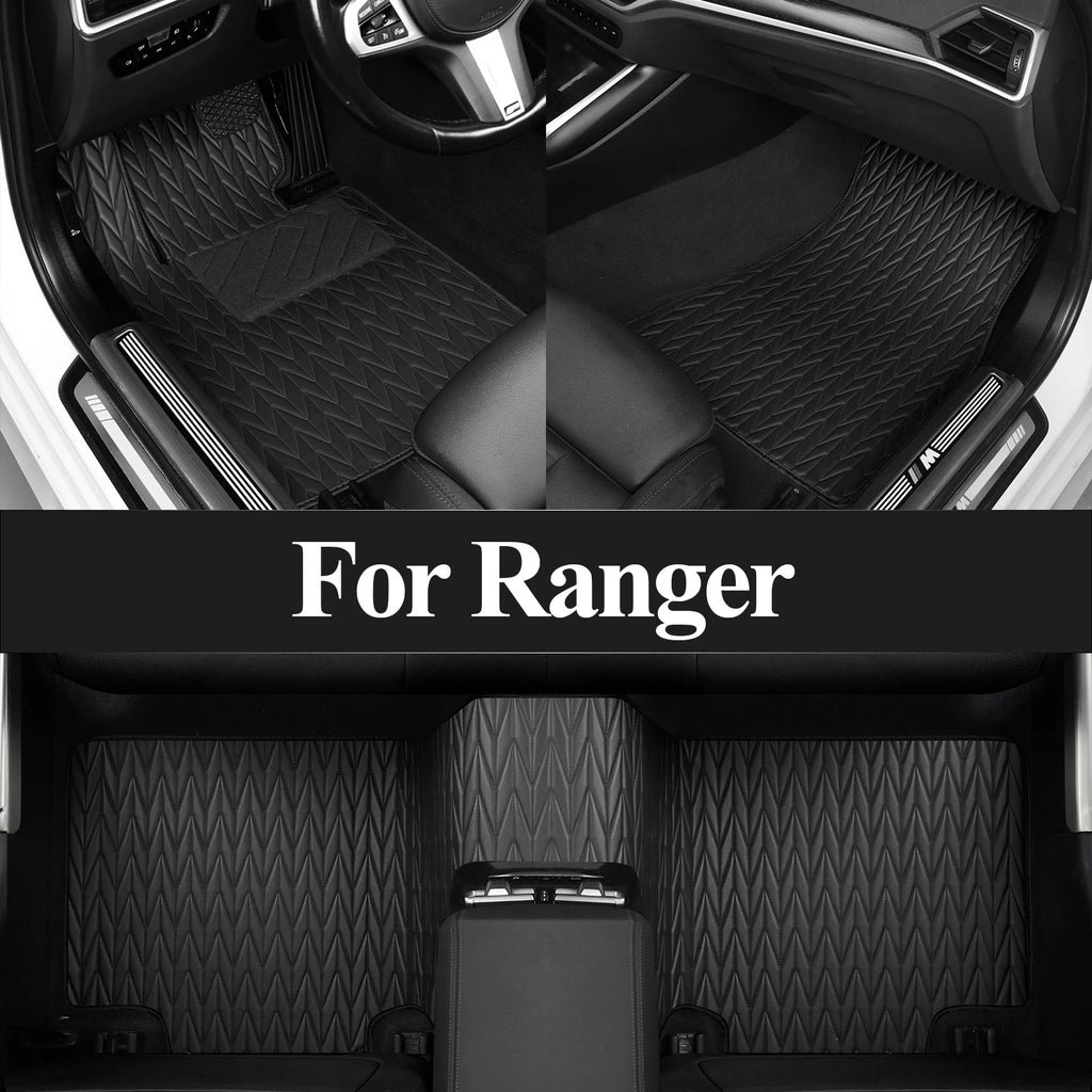 Custom Waterproof Car Floor Mats for Ford Ranger 2019-2022 – Non-Slip Front & Rear Cargo Liner