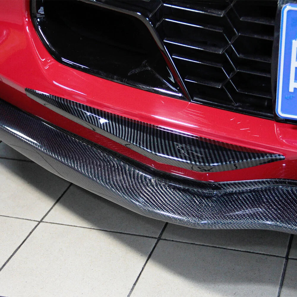 Chevrolet Corvette C7 2014-2018 Carbon Fiber Front Bumper Corner Protector Cover Trim