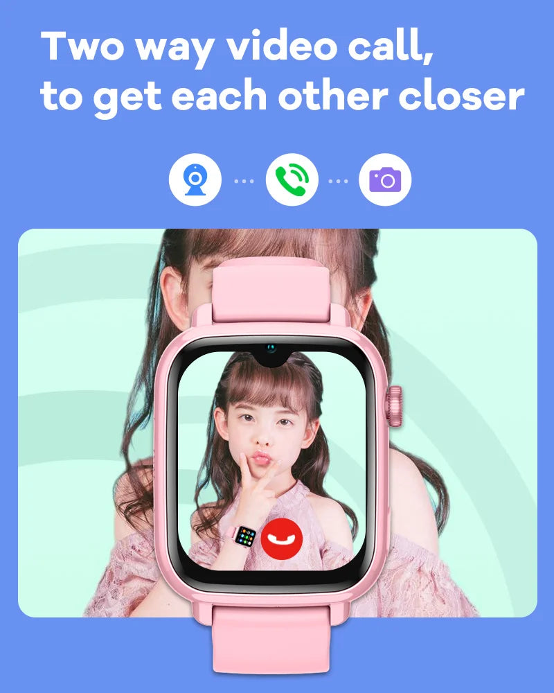 4G Kids Smart Watch – GPS, Video Call, SOS, Camera & Location Tracker