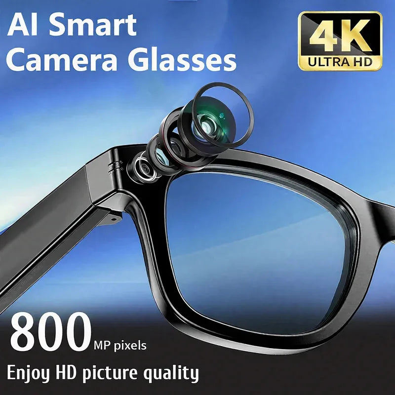 Vamax AYGL190 Smart Glasses – 1080P HD Camera, AI GPT, Bluetooth Call, Voice Assistant, UV400, Color-Changing Lens