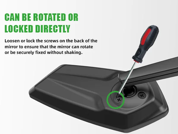 RBRL Bike Mirror Anti-shake Bicycle Side Mirror Durable 360 Rotatable Extended Rearview Mirrors for MTB Electric Bike