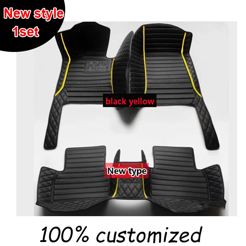 Custom Luxury Leather Car Floor Mats for Hyundai Grand i10 2020-2023 – Full Coverage