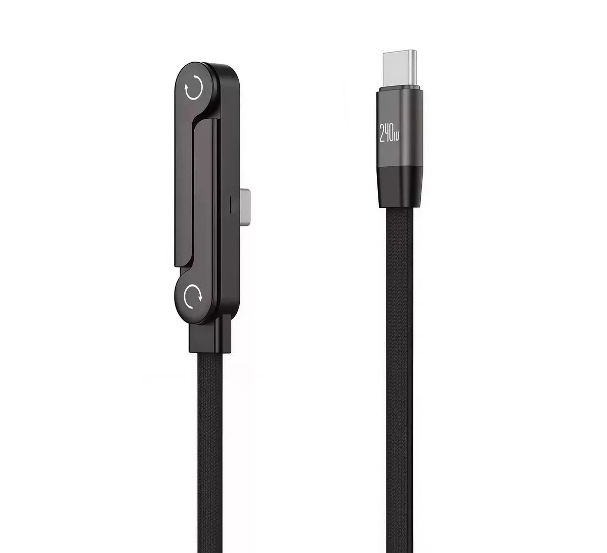 2-in-1 USB-C 240W Fast Charging Cable with Foldable Phone Holder Stand