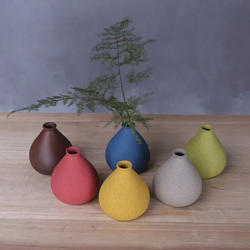 New Vases Ceramic Handicrafts Ornaments Home and Living Room Decorations Colorful Creative Dry and Wet Small Insertions Vases