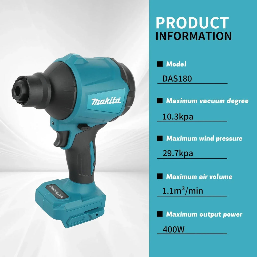 Makita DAS180 Cordless Air Blower 18V — Brushless Dust Removal Gun (Tool Only)