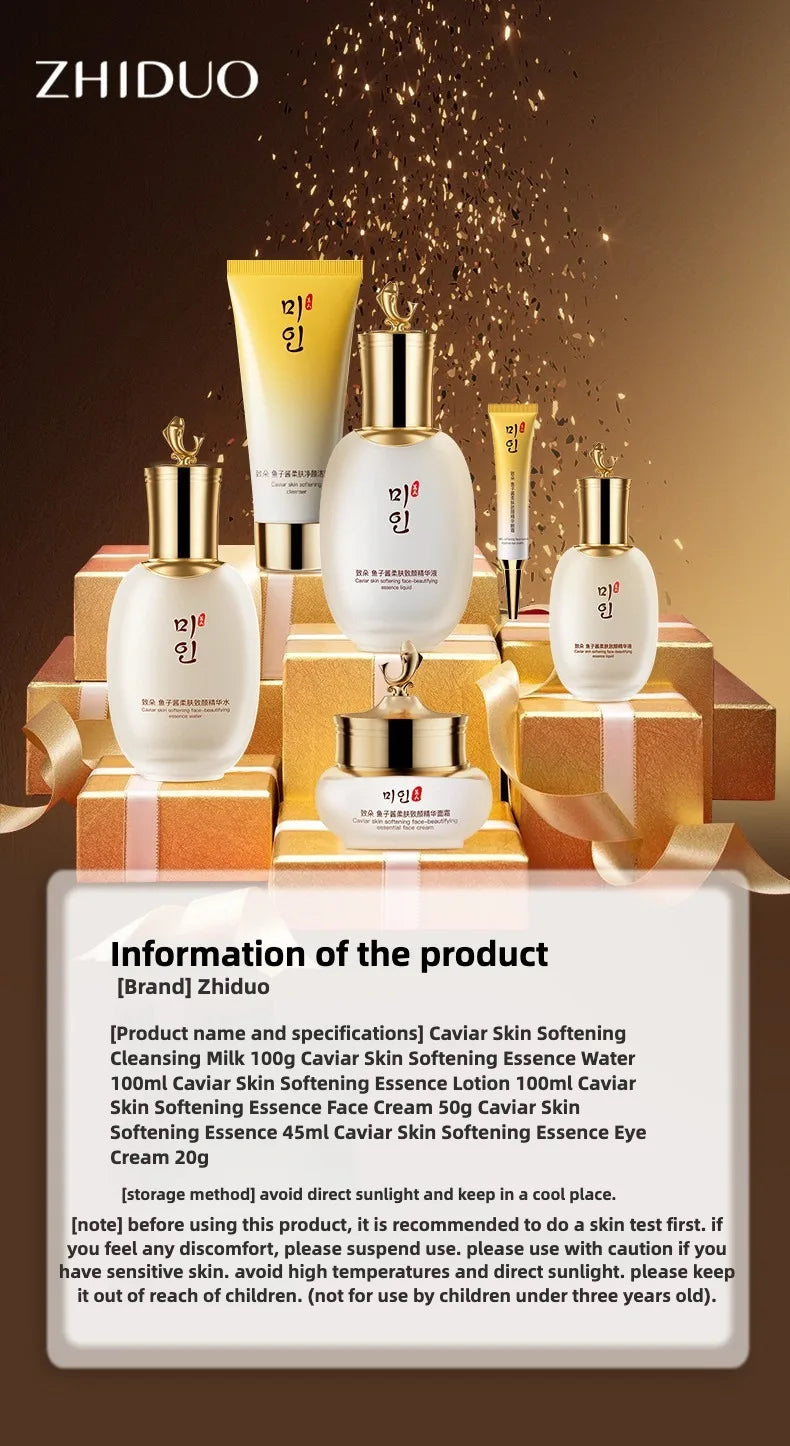 Caviar  Moisturizing Anti-Wrinkle Skincare Set - Firming, Lifting Hydrating Face Kit for All Skin Types Beauty care product