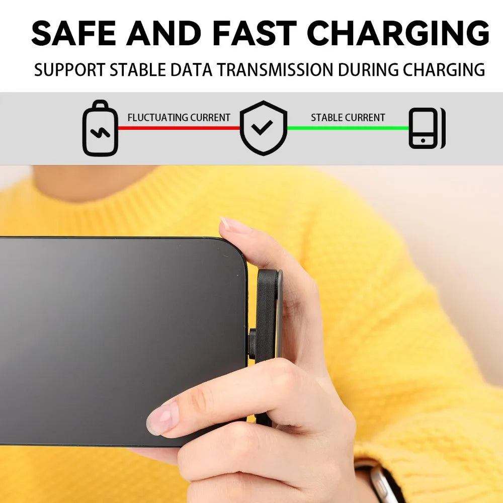 2-in-1 Charging Cable with Phone Stand – 240W Fast Charge, Dual Type-C, 1M & 2M