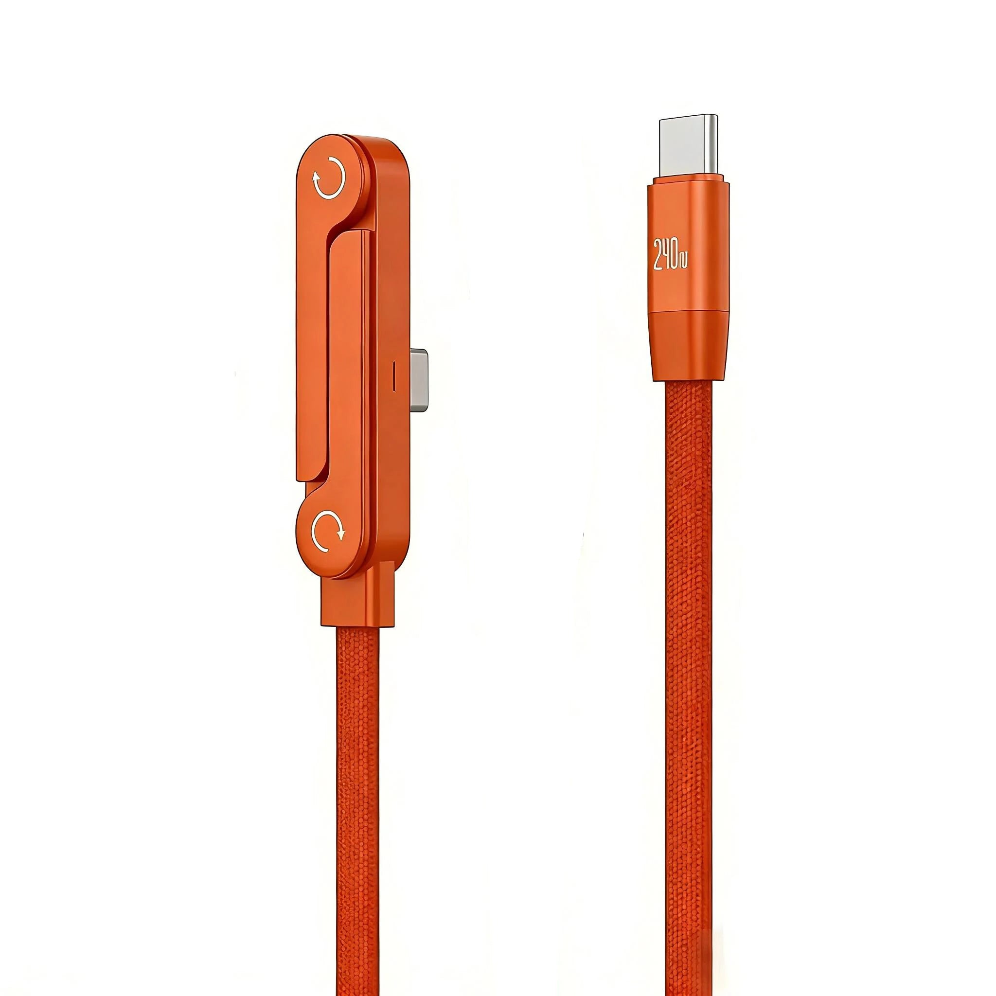 2-in-1 USB-C 240W Fast Charging Cable with Foldable Phone Holder Stand