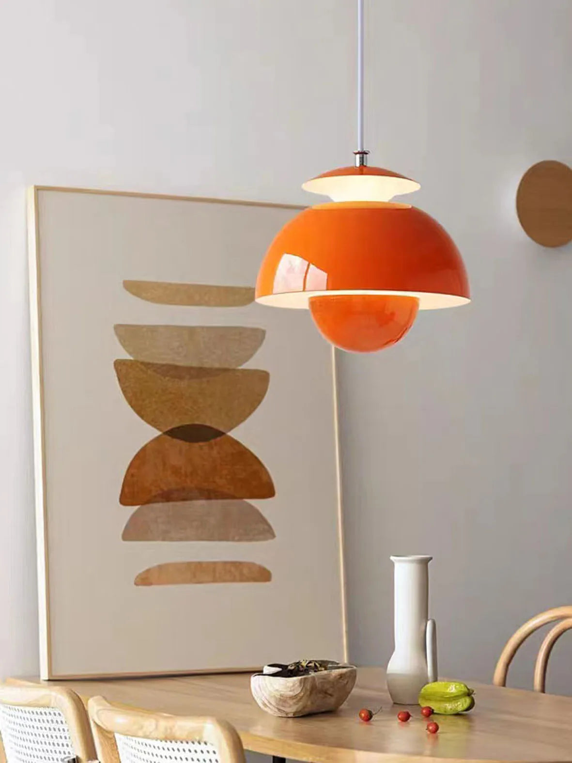 Nordic Semicircle Pendant Light – Modern LED Hanging Lamp for Living Room, Bedroom & Dining Room