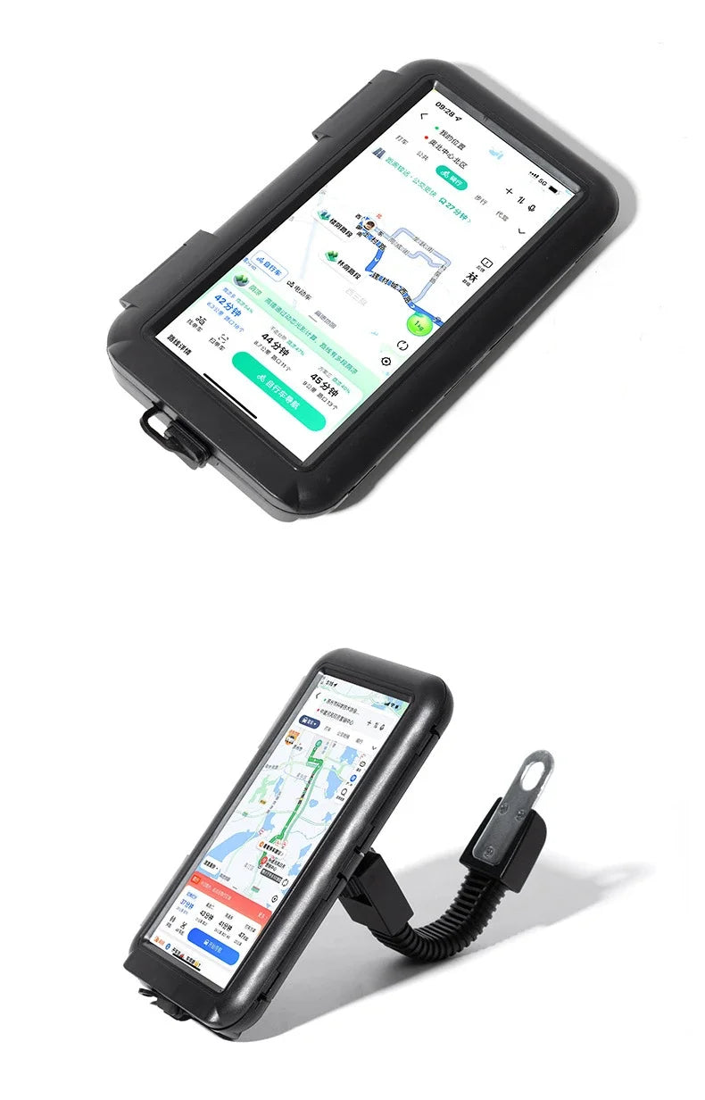 Motorcycle Phone Holder Support Moto Bicycle Waterproof Case Handlebar Stand Case Mount Waterproof Scooter Motorbike Phone Bag