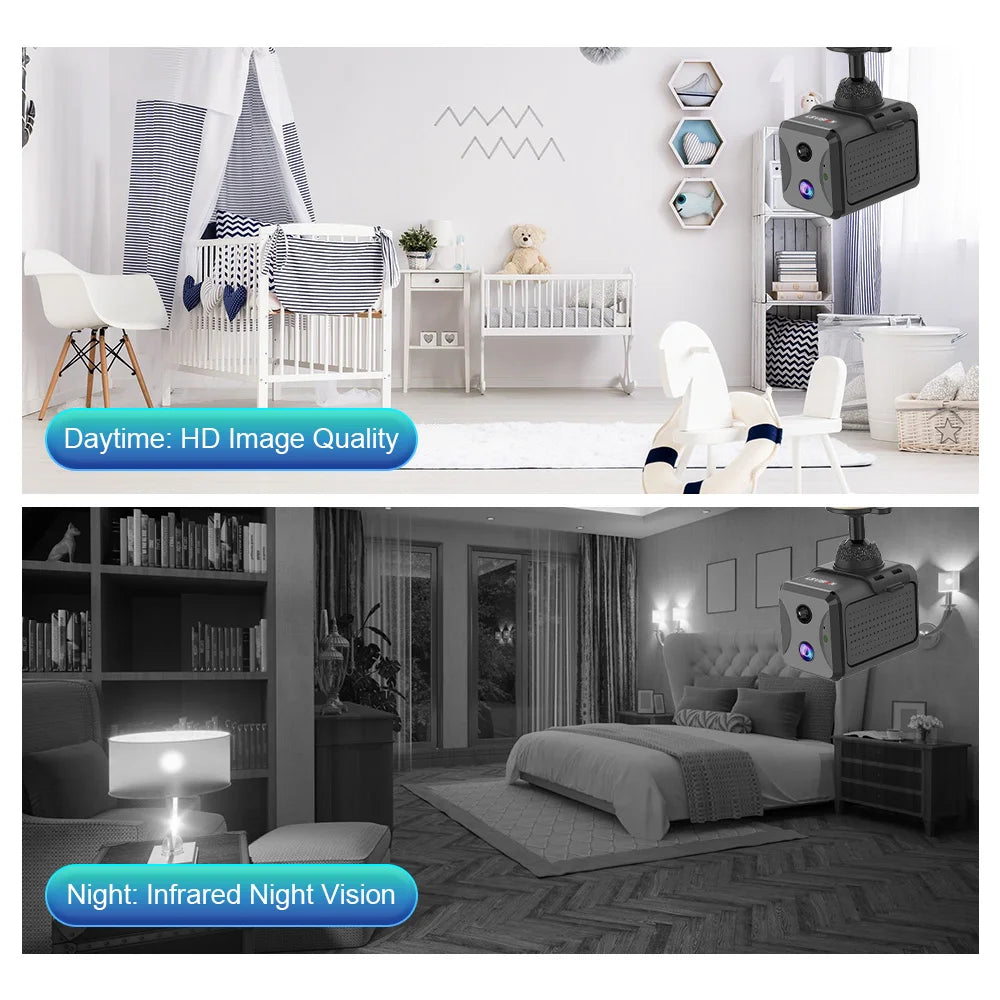 LS VISION 5MP Mini 4G WiFi Security Camera, PIR Motion Detection, 2-Pack