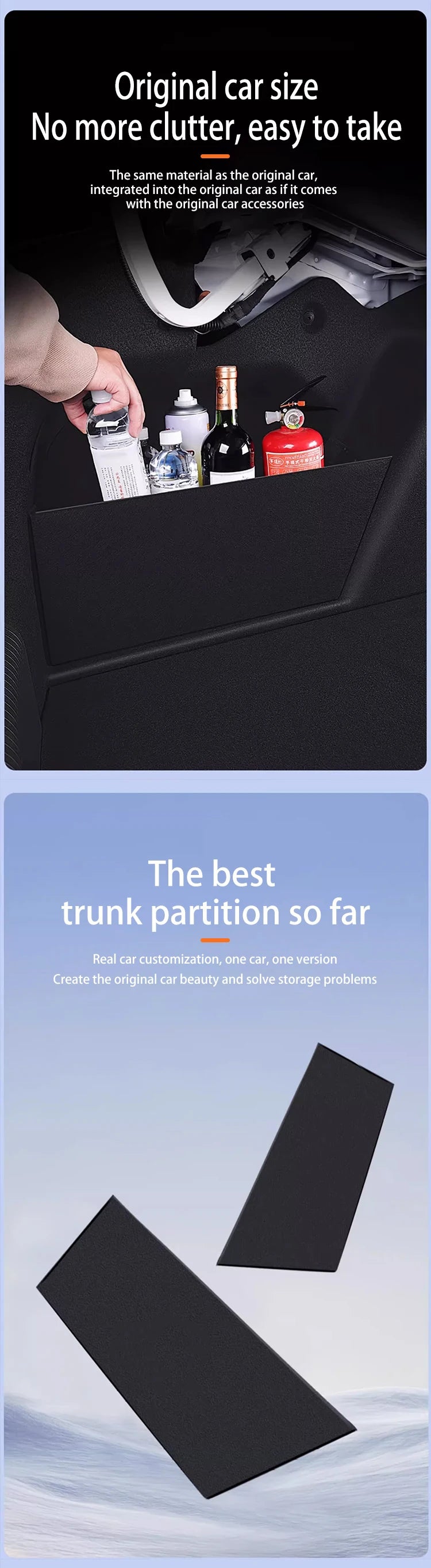 Car Accessories For VW Volkswagen Jetta Sagitar A7 2019~2025 Trunk Storage Partition Multifunction Storage Auto Interior Parts