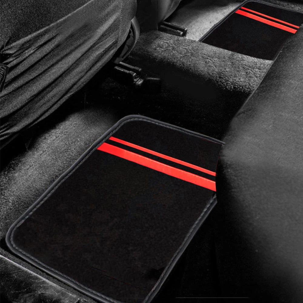 4-Piece Universal Car Floor Mats – Waterproof PU Leather Auto Foot Pad Protectors