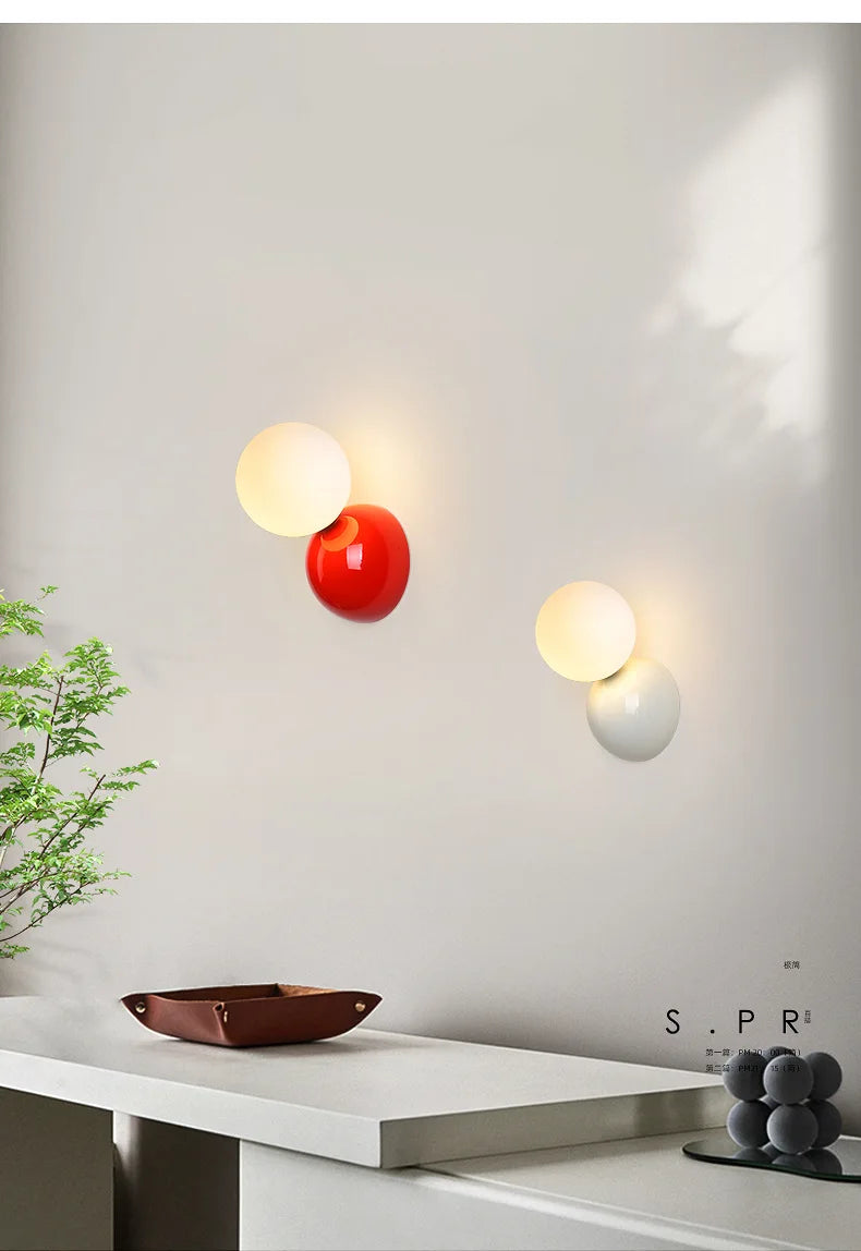 Bedroom   Wall Decor  for Bedroom Macaron Bedside Aisle Background  Atmosphere Creative Wall Light