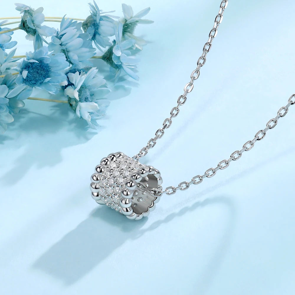 Real Moissanite Necklace for Women 925 Sterling Silver Chain Gemstone D Color VVS1 Lab Diamond Vintage Pendant Jewelry Gifts