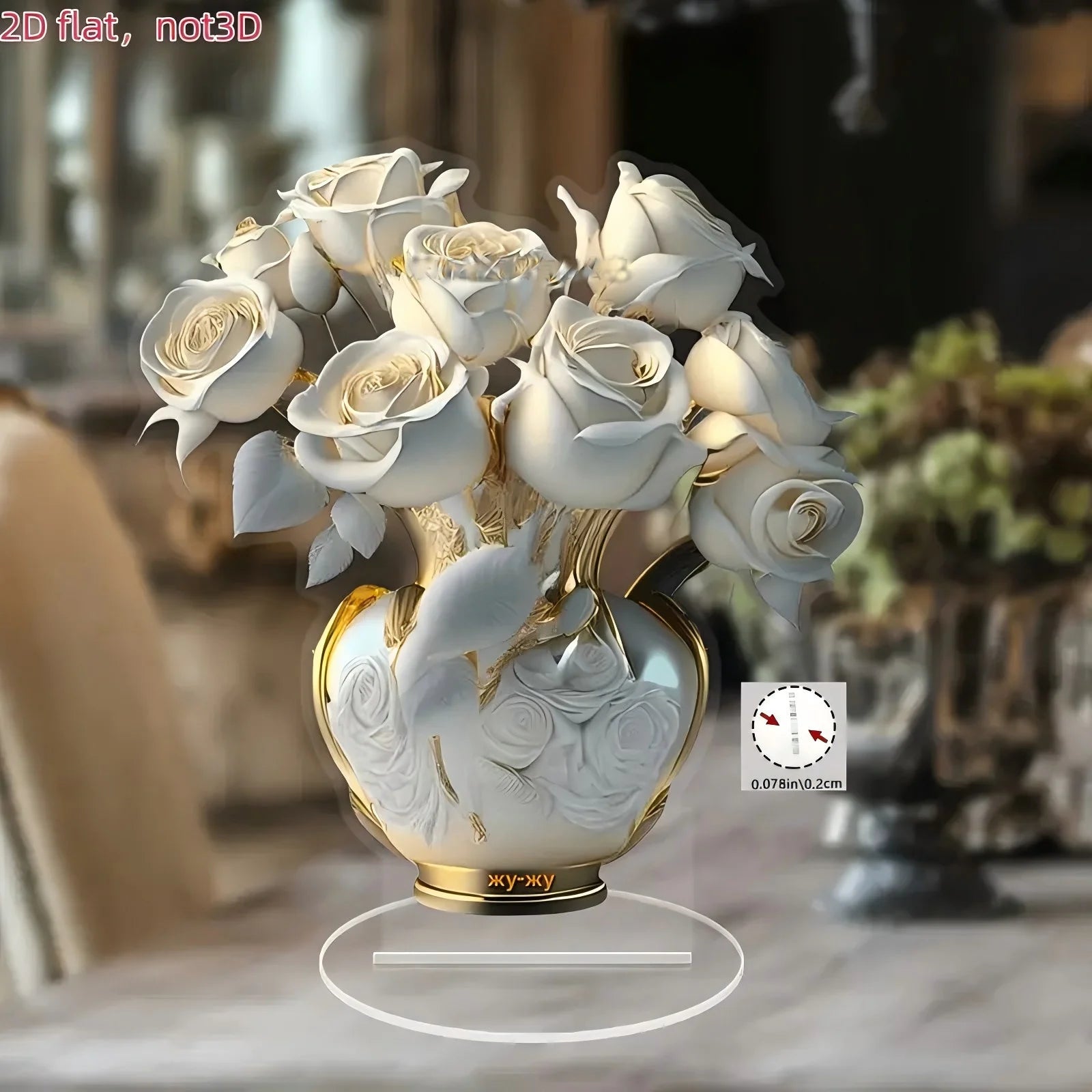 Acrylic Flower Decorations for Home Office Desk Enhance Visual Effects New Holiday Gift Ideas Artificial Blooming Plant Decor