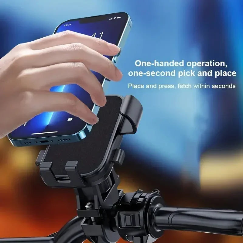 Bike Phone Holder Motorcycle Phone Holder 360° Rotating Adjustable Car Navigation Stand Outdoor Universal Phone Accessories