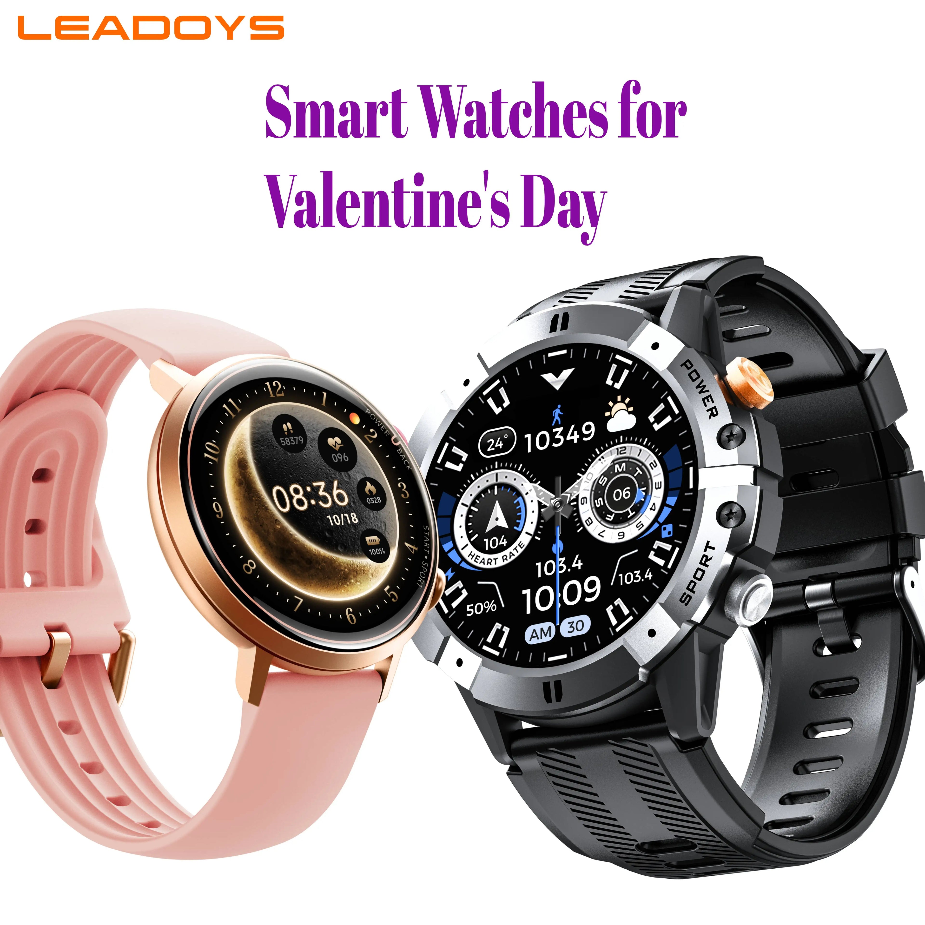 Couples Smart Watch – Matching Pair, Waterproof, Health Monitoring & Notifications