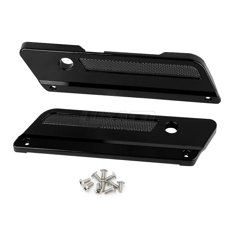 Motorcycle Black Accessories Saddlebag Latch Covers For Harley Touring Electra Street Glide Road King FLH FLT FLHR FLTR 93-13