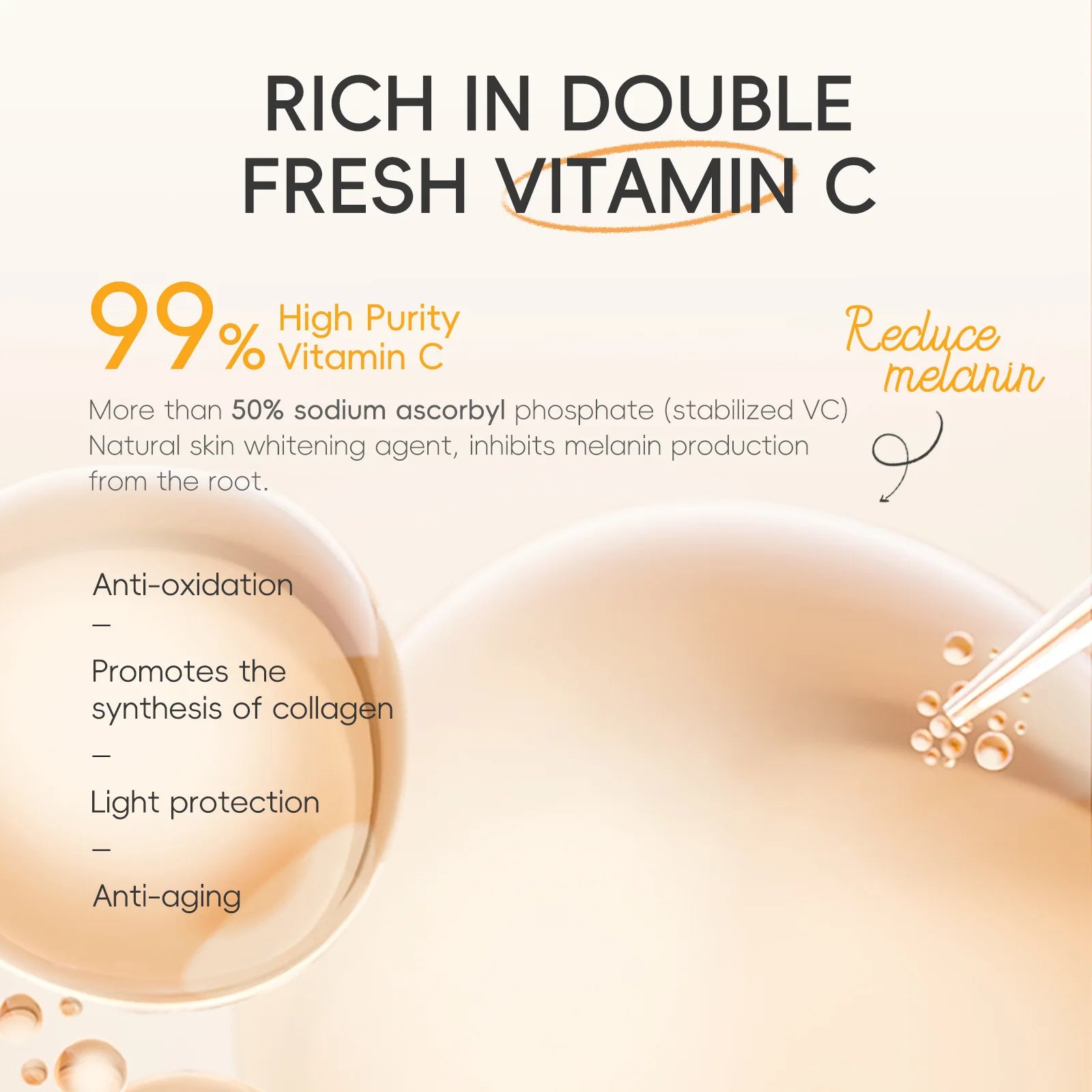 Vitamin C Skincare 5pcs Set Facial Care Brightening Essence Cream Serum Cleanser Toner Eye Cream Moisturizing