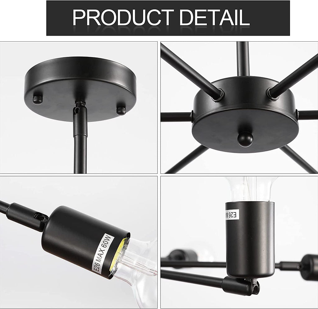 Modern E27 Ceiling Chandelier – Home Lighting for Living Room, Bedroom & Balcony