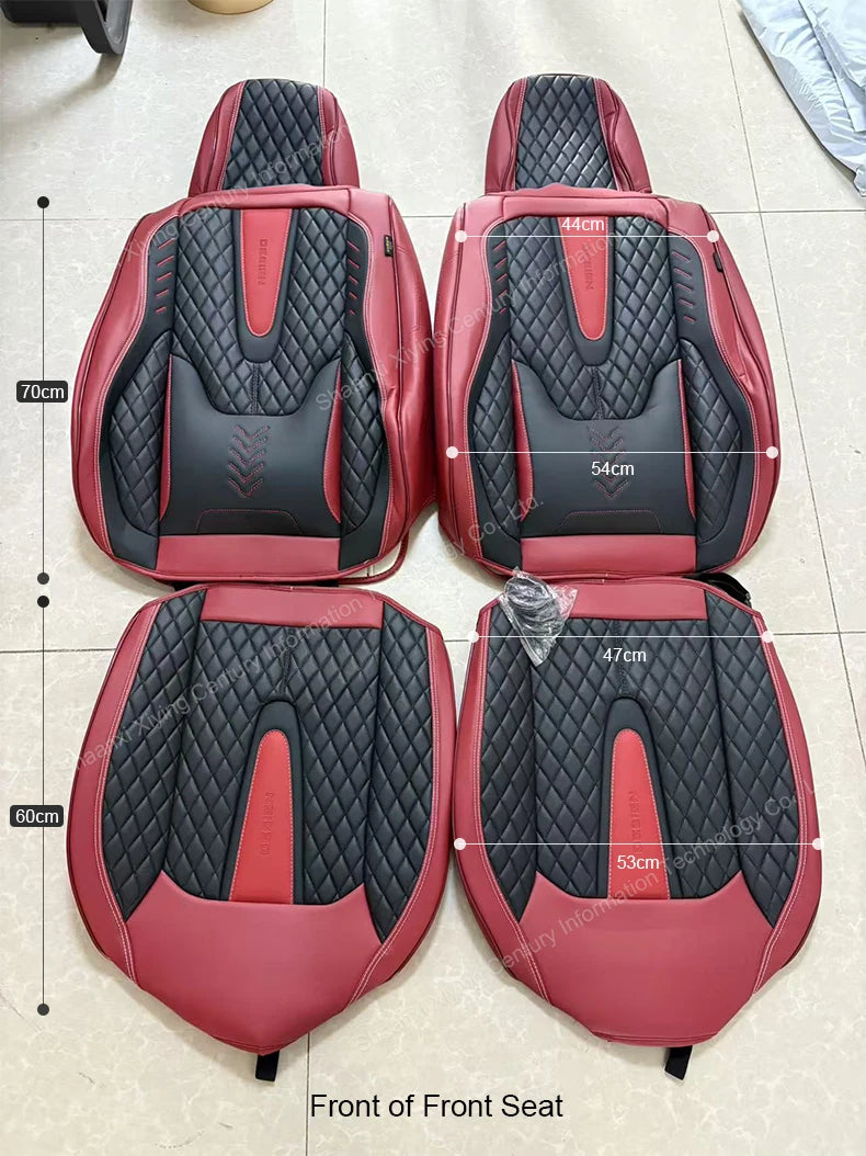 Universal Car Seat Covers Full Covered Durable Nappa Leather Seat Cushion for 90% Sedan SUV  Include Front and Rear Cover