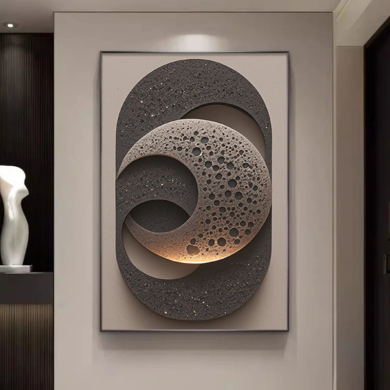 Luxury LED Wall Lamp with Mural – Modern Corridor, Foyer & Living Room Hanging Light