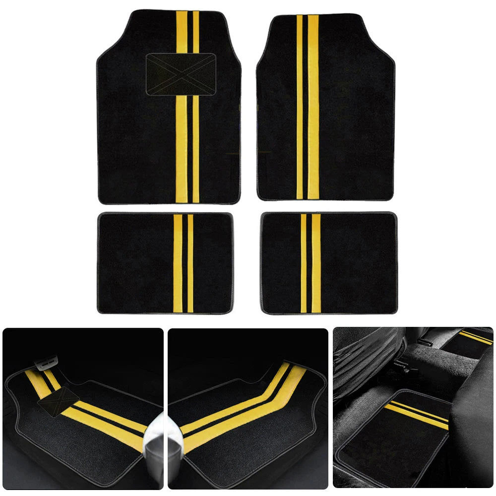 4pcs Universal Car Floor Mats  Auto Foot Pad Protector Waterproof  Rugs Carpet For Car Automotive Interior ccessories