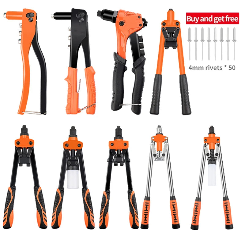 Professional Rivet Nut Gun Set – Hand Riveter with 50 Rivets