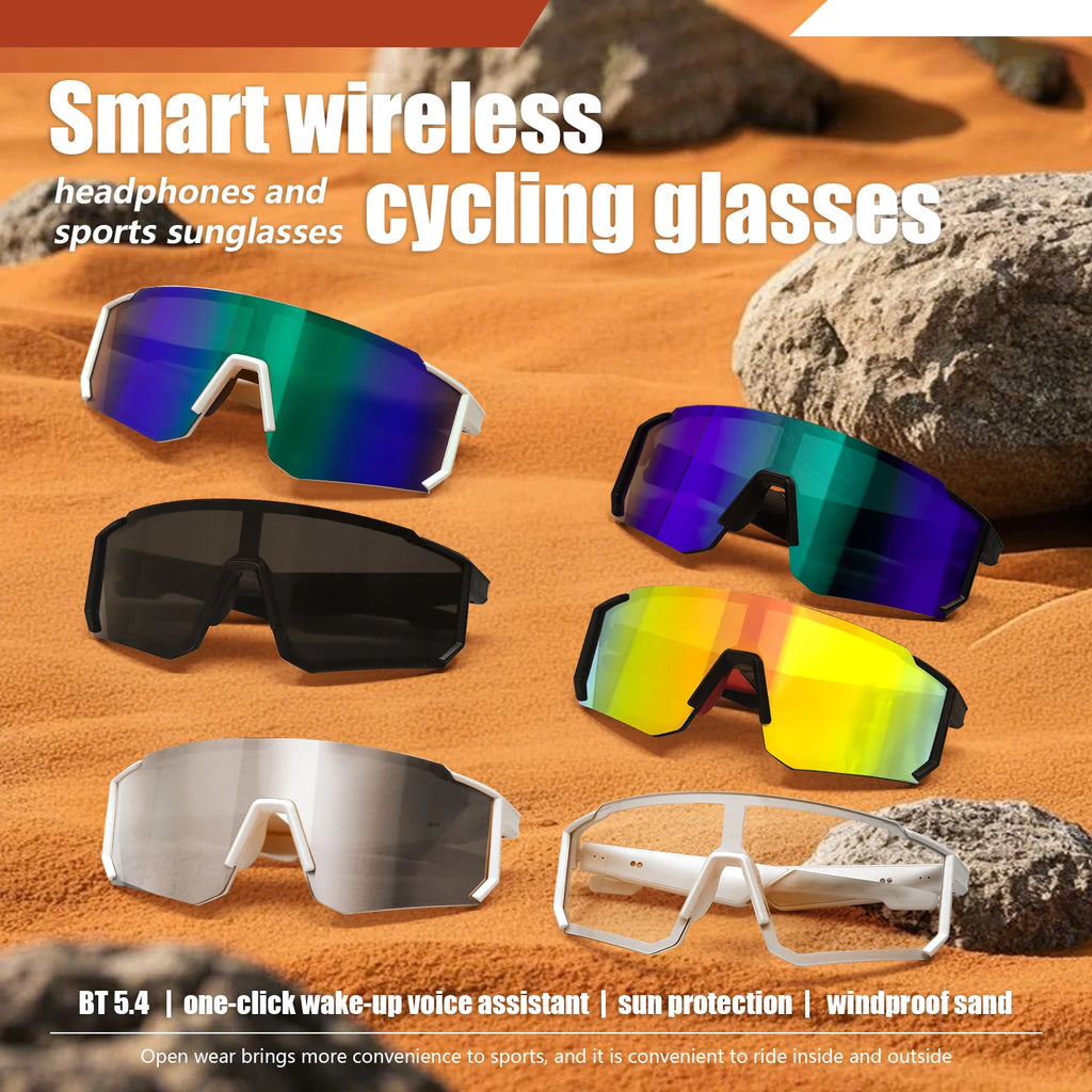 LIGE Smart Glasses Cycling Sport – 100+ Languages AI Translation, Bluetooth, Music, UV Protection