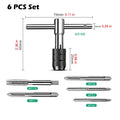 6/8-Piece Manual Tap Wrench Set – HSS Right-Hand Thread Tool
