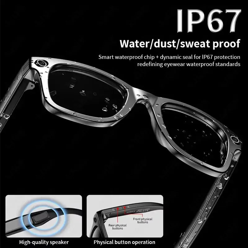 AI Smart Glasses with 8MP Camera – WiFi 5G/4G, Bluetooth, Voice Assistant, Music & Video | Men & Women