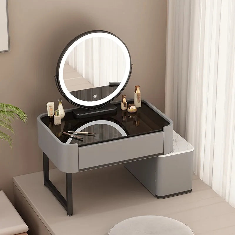 Luxury Dressing Table with Mirror – Makeup Organiser & Storage Shelf