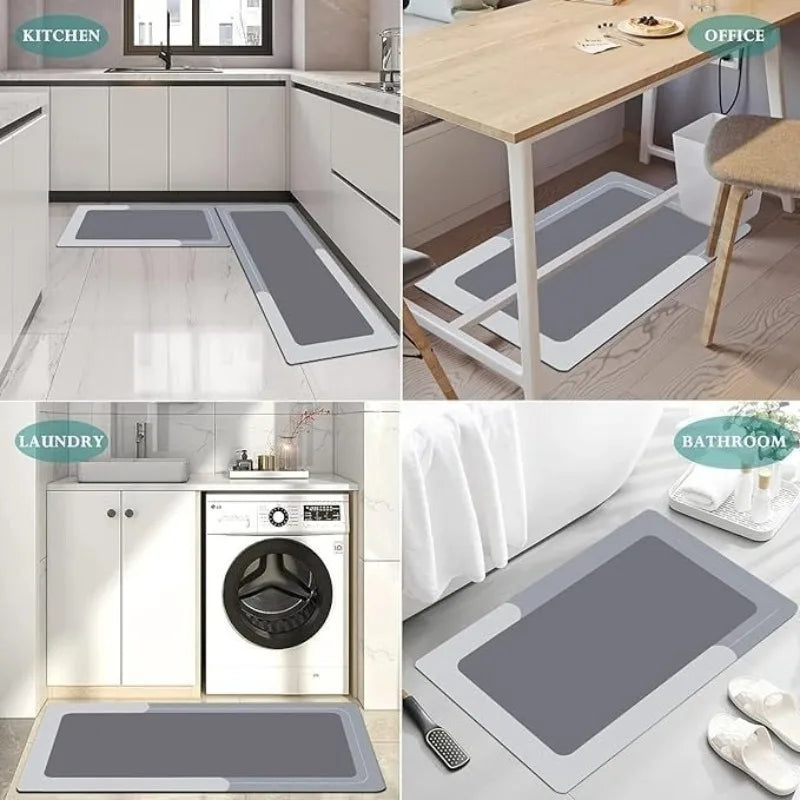 Modern Minimalist Diatomaceous Bathroom Mat Super Absorbent Non Slip Bathroom Floor Mat For Home Entrance Quick Dry Door Mat